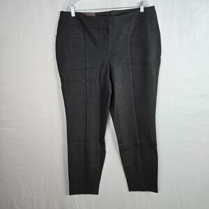 Hilary Radley Slim Leg Pants Slacks Women's XXL Heather Charcoal Pull On NWT